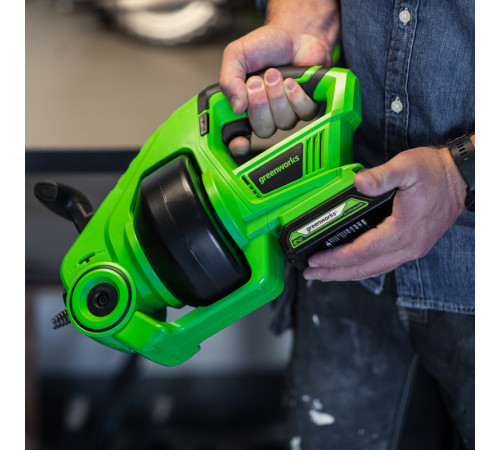 Трос сантехнический аккумуляторный Greenworks G24DA 24V (без АКБ и ЗУ)