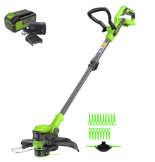 Триммер аккумуляторный Greenworks 40V G40LT331 (1хАКБ 4Ач и ЗУ) 33 см