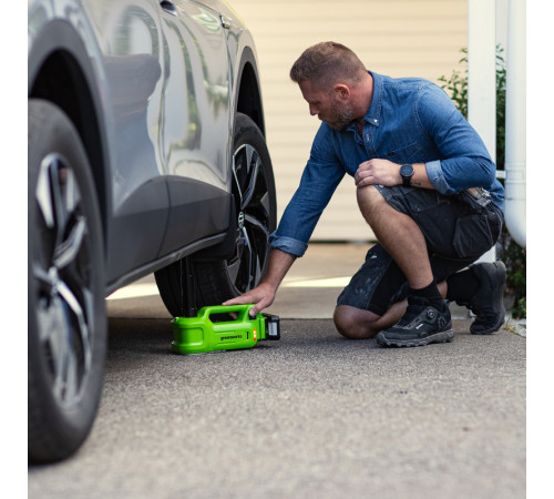 Домкрат автомобильный гидравлический аккумуляторный Greenworks G24JACK 24V, без АКБ и ЗУ