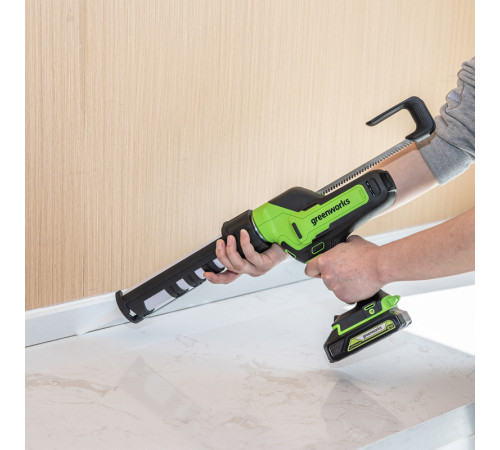 Пистолет для герметиков аккумуляторный Greenworks G24CAU 24V, 310 мл (без АКБ и ЗУ)