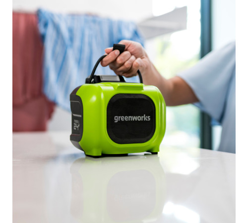 Беспроводная акустическая система аккумуляторная Greenworks GPT-MNBS 24V/220V, без АКБ и ЗУ