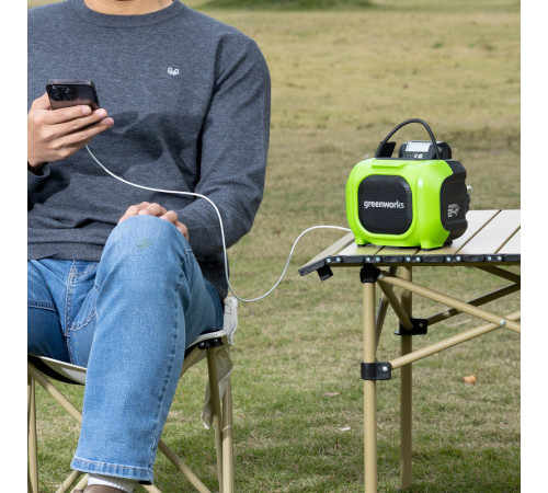 Беспроводная акустическая система аккумуляторная Greenworks GPT-MNBS 24V/220V, без АКБ и ЗУ