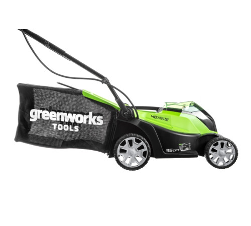 Газонокосилка аккумуляторная Greenworks 40V G40LM35K4 (1хАКБ 4Ач и ЗУ) 35см
