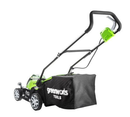 Газонокосилка аккумуляторная Greenworks 40V G40LM35K4 (1хАКБ 4Ач и ЗУ) 35см