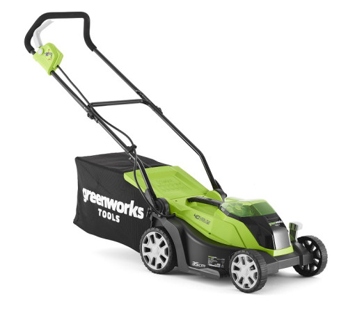 Газонокосилка аккумуляторная Greenworks 40V G40LM35K4 (1хАКБ 4Ач и ЗУ) 35см