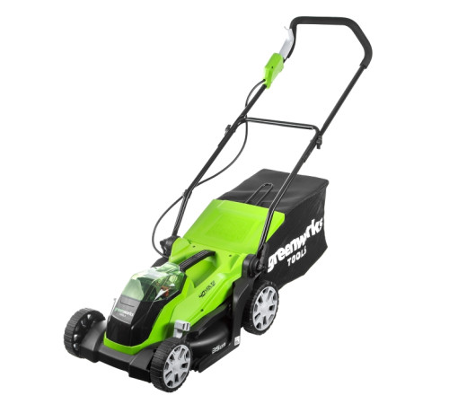 Колёсная газонокосилка Greenworks G40LM35K2X (с 1-м АКБ 2 а*ч)