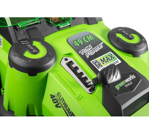 Колёсная газонокосилка Greenworks G40LM49DBK4 (с 1-м АКБ 4 Ah)