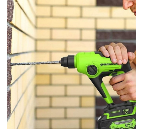 Перфоратор аккумуляторный Greenworks 24V GD24SDS1 (без АКБ и ЗУ) 1.2Дж