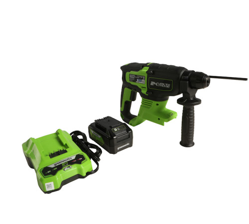 Перфоратор аккумуляторный Greenworks 24V GD24SDS2 (1хАКБ 4Ач и ЗУ) 2Дж в сумке