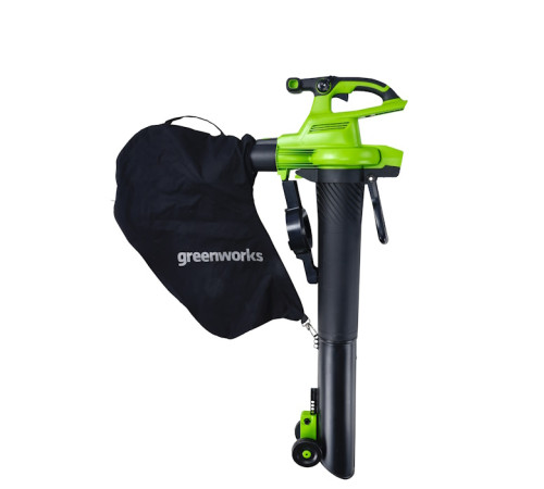 Воздуходув-пылесос садовый аккумуляторный Greenworks 40V GD40BVIIK4 (c 1хАКБ 4Ач и ЗУ)