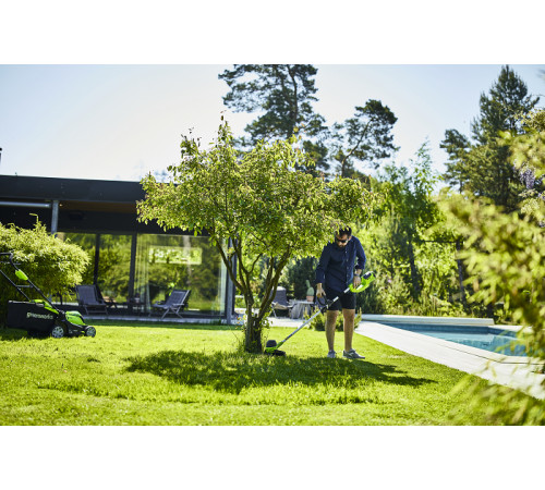 Триммер аккумуляторный Greenworks 40V G40LTK4 (1хАКБ 4 Ач и ЗУ) 30см