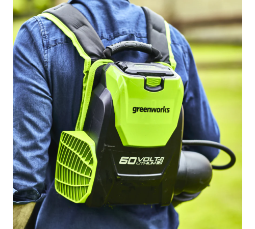 Воздуходув аккумуляторный Greenworks 60V GD60BPB (без АКБ и ЗУ) ранцевый