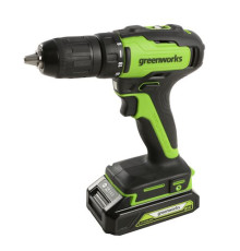 Дрель-шуруповерт Greenworks GD24DD35K2 3704007UA (с 1-м АКБ, кейс)