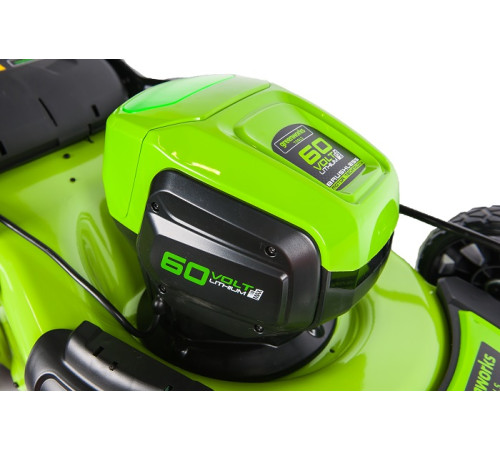 Газонокосилка аккумуляторная Greenworks 60V GD60LM46HP (1хАКБ 4Ач и ЗУ) 46см