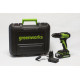 Дрель-шуруповерт Greenworks GD24DD35K2 3704007UA (с 1-м АКБ, кейс)