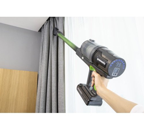 Пылесос вертикальный аккумуляторный Greenworks 24V G24SVK4 (1хАКБ 4Ач и ЗУ)