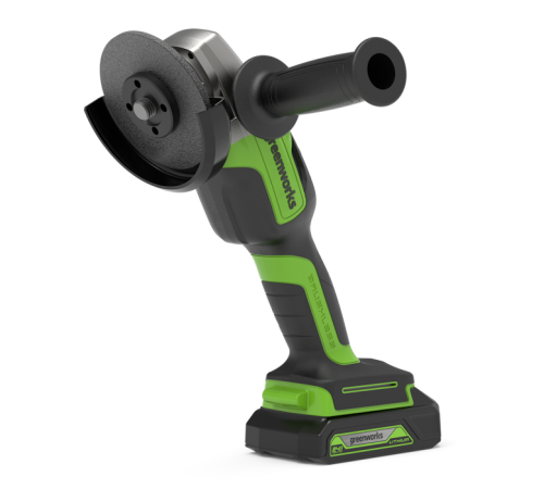 Угловая шлифовальная машина аккумуляторная Greenworks 24V GD24AGK2 (1хАКБ 2 Ач и ЗУ) в сумке