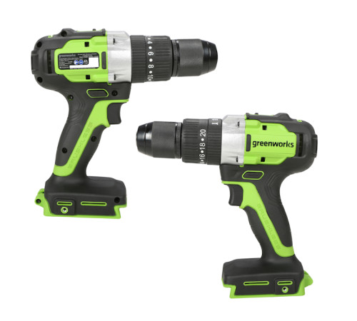 Дрель-шуруповерт ударная аккумуляторная Greenworks 24V GD24DD60 (без АКБ и ЗУ) 60Нм