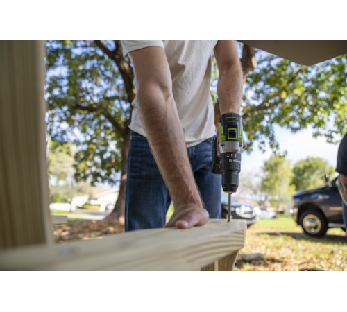 Дрель-шуруповерт ударная аккумуляторная Greenworks 24V GD24DD60K2 (1хАКБ 2Ач и ЗУ) 60Нм в кейсе