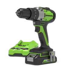 Ударная дрель-шуруповерт Greenworks GD24DD60K2 3704107UA (с 1-им АКБ)
