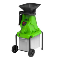 Измельчитель садовый электрический Greenworks 220 В, 2800 Вт с контейнером