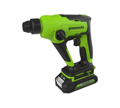 Перфоратор аккумуляторный Greenworks 24V GD24SDS1K2 (1хАКБ 2Ач и ЗУ) 1.2Дж