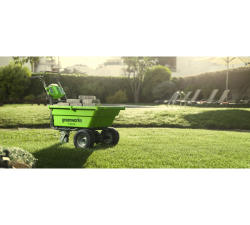 Садовая тележка самоходная Greenworks 40V G40GCK4 (1хАКБ 4 Ач и ЗУ) 106л