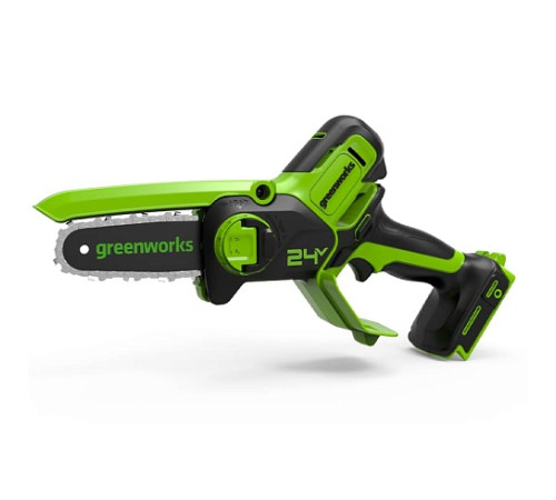 Цепная мини пила аккумуляторная Greenworks 24V G24MCS10K2 (1хАКБ 2Ач и ЗУ) 10см