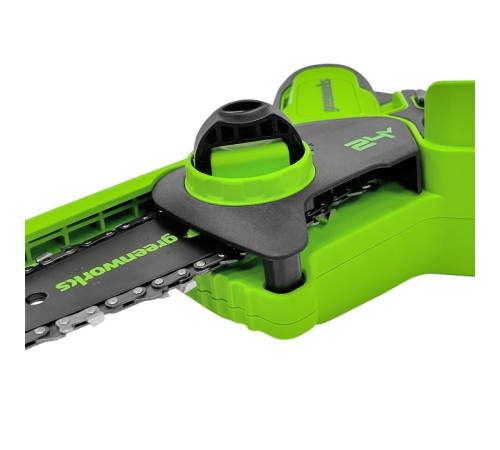 Цепная мини пила аккумуляторная Greenworks 24V G24MCS10K2 (1хАКБ 2Ач и ЗУ) 10см