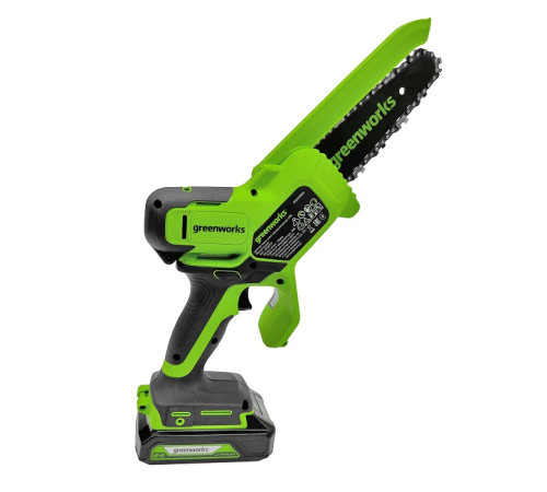 Цепная мини пила аккумуляторная Greenworks 24V GD24CSMNX (без АКБ и ЗУ) 15см