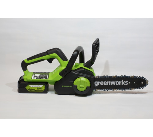 Цепная пила аккумуляторная Greenworks 24V G24CS25K4 (1хАКБ 4Ач и ЗУ) 25см