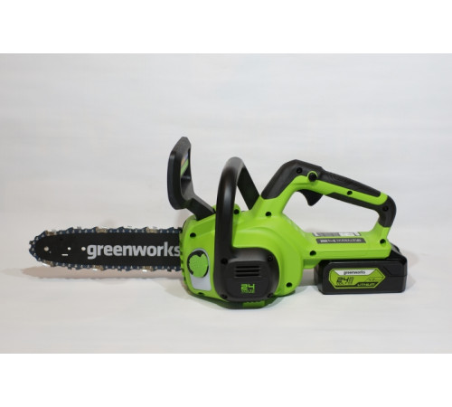 Цепная пила аккумуляторная Greenworks 24V G24CS25K4 (1хАКБ 4Ач и ЗУ) 25см