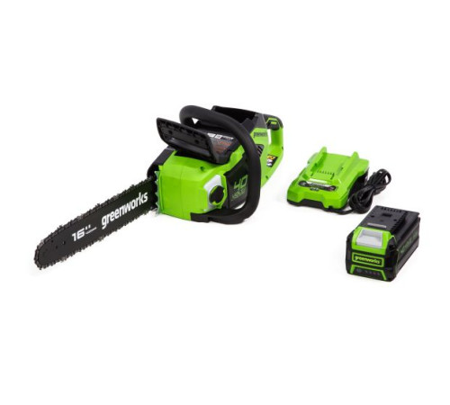 Цепная пила аккумуляторная Greenworks 40V GD40CS18K4 (с 1хАКБ 4Ач и ЗУ) 40 см