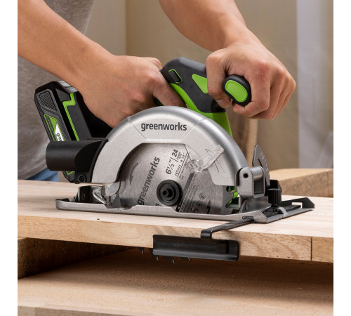 Циркулярная пила аккумуляторная Greenworks 24V GD24CS165 (без АКБ и ЗУ)