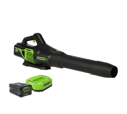 Воздуходув аккумуляторный Greenworks 60V GD60ABK4 (1хАКБ 4 Ач и ЗУ)