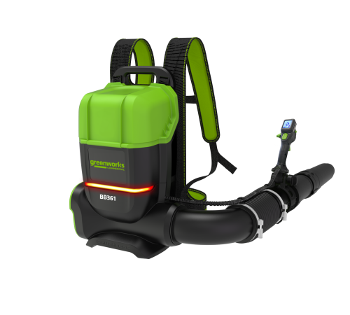 Воздуходув аккумуляторный ранцевый Greenworks 82V GD82BP2, бесщеточный, без АКБ и ЗУ