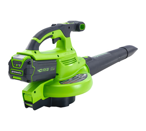 Воздуходув-пылесос садовый аккумуляторный Greenworks 40V GD40BVIIK5 (1хАКБ 5Ач и ЗУ)
