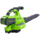 Воздуходув-пылесос садовый аккумуляторный Greenworks 40V GD40BVIIK5 (1хАКБ 5Ач и ЗУ)