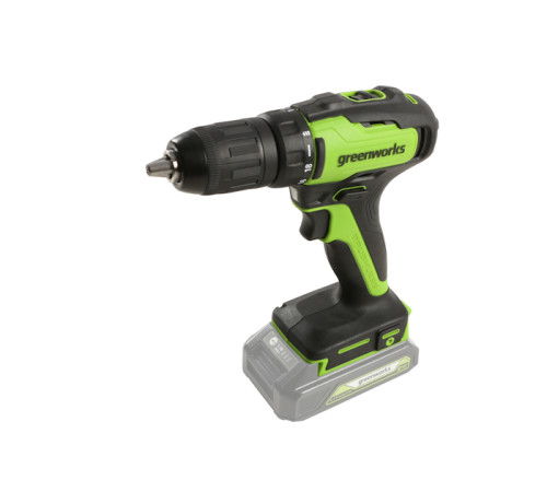 Дрель-шуруповерт аккумуляторная Greenworks 24V GD24DD35 (без АКБ и ЗУ) 35Нм