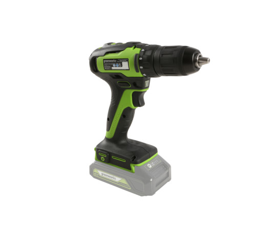Дрель-шуруповерт аккумуляторная Greenworks 24V GD24DD35 (без АКБ и ЗУ) 35Нм