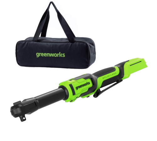 Гайковерт-трещотка аккумуляторный Greenworks 24V GD24RWX 1/2 удлин. бесщеточный(без АКБ и ЗУ),сумка