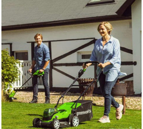 Газонокосилка аккумуляторная Greenworks 24V*2 G24X2LM41K2x (с 2хАКБ 4Ач и ЗУ) 41 см