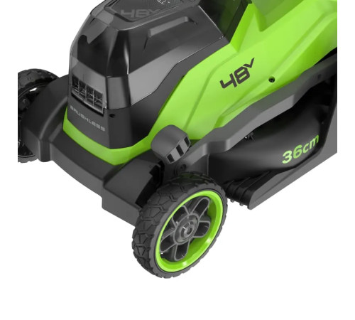 Газонокосилка аккумуляторная Greenworks 24V*2 GD24X2LM361 (2хАКБ 4Ач и ЗУ) 36 см б/щ
