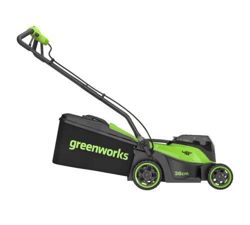 Газонокосилка аккумуляторная Greenworks 24V*2 GD24X2LM361 (2хАКБ 4Ач и ЗУ) 36 см б/щ
