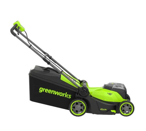 Газонокосилка аккумуляторная Greenworks 24V*2 GD24X2LM411 (2хАКБ 4Ач и ЗУ) 41 см б/щ