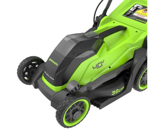 Газонокосилка аккумуляторная Greenworks 40V GD40LM361 (1хАКБ 4Ач и ЗУ) 36 см б/щ