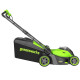 Газонокосилка аккумуляторная Greenworks 40V GD40LM411 (1хАКБ 4Ач и ЗУ) 41 см б/щ