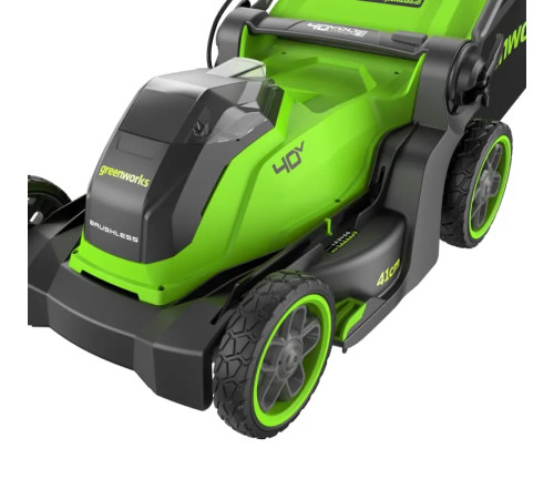 Газонокосилка аккумуляторная Greenworks 40V GD40LM411 (1хАКБ 4Ач и ЗУ) 41 см б/щ