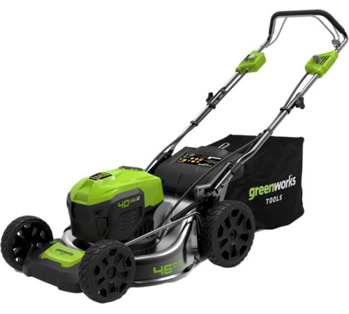 Газонокосилка аккумуляторная Greenworks 40V GD40LM46SPK4 (1хАКБ 8Ач и ЗУ) 46см самоходная