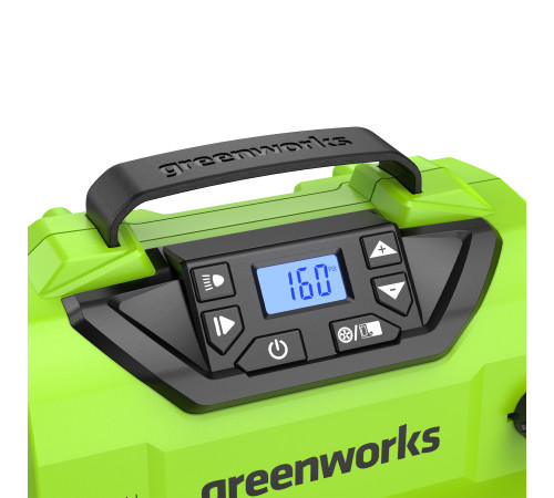 Компрессор автомобильный аккумуляторный Greenworks ACG301 24V/12V (от сети автомобиля), без АКБ и ЗУ